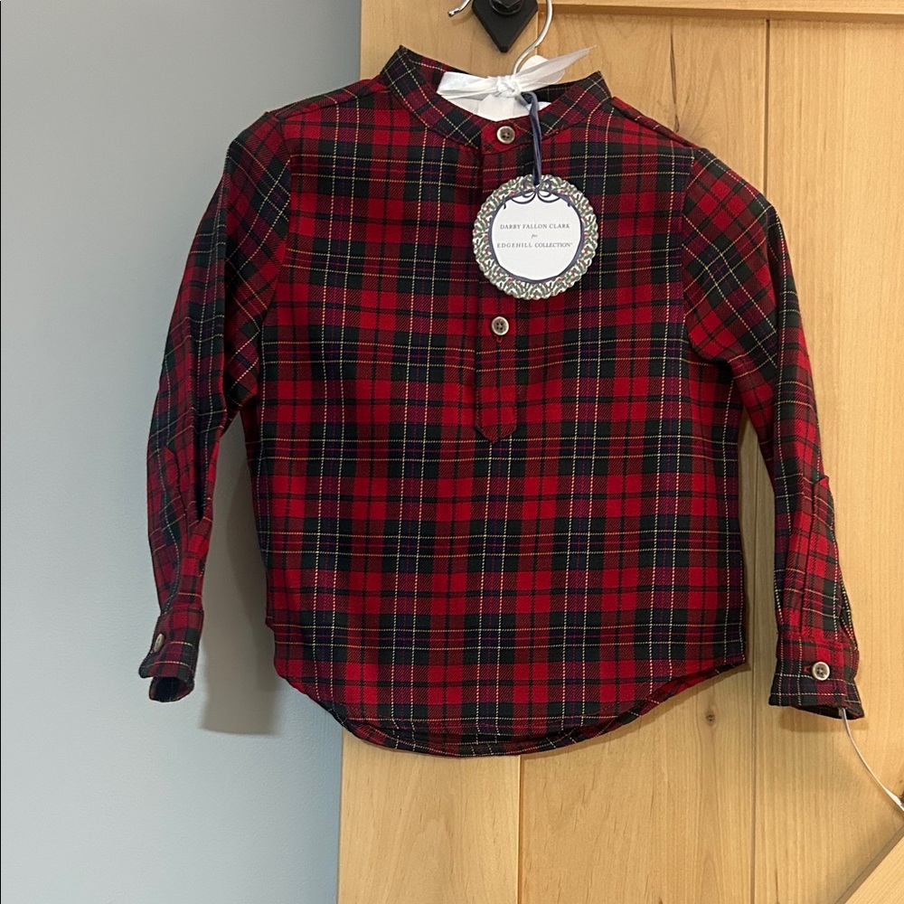 Edgehill Collection, Boys Plaid Shirt- NWT
